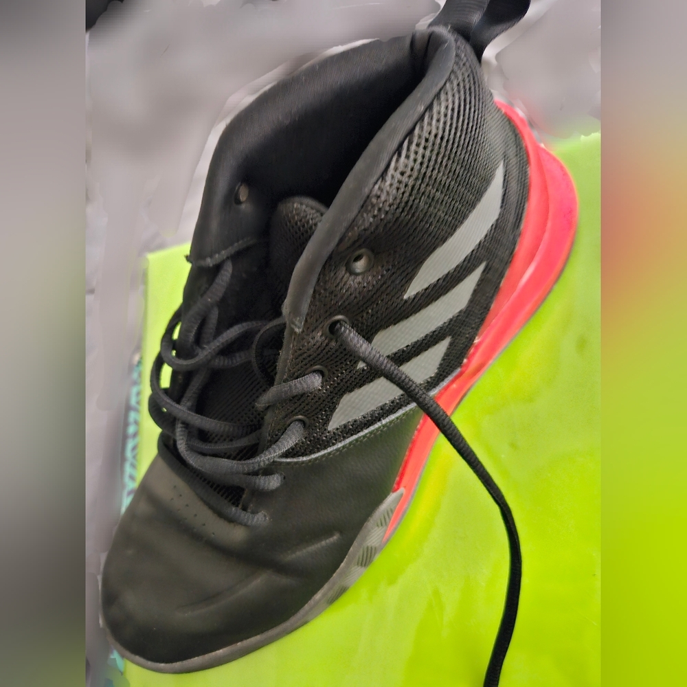 Adidas Own The Game Black and Red Athletic Shoes